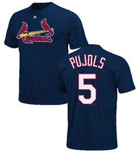 Albert Pujols Youth 2-Sided MLB Short Sleeve Tee Shirt By Majestic