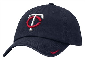  Minnesota Twins Navy Slouch-FIT Adjustable Stadium  Cap By Nike 