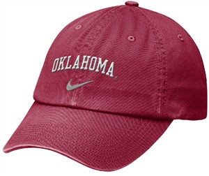 Oklahoma Sooners Crimson Unstructured Adjustable Campus Cap By Nike Team Sports