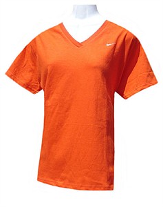 Nike Women's Basic Orange V-Neck Tee