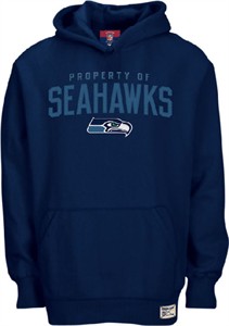 Seattle Seahawks Youth Blue NFL Timeless Embroidered Hooded Sweatshirt By Reebok