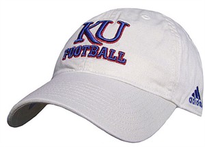 University Of Kansas Jayhawks Khaki Official 2008 Team Adjustable Slouch Cap By Adidas